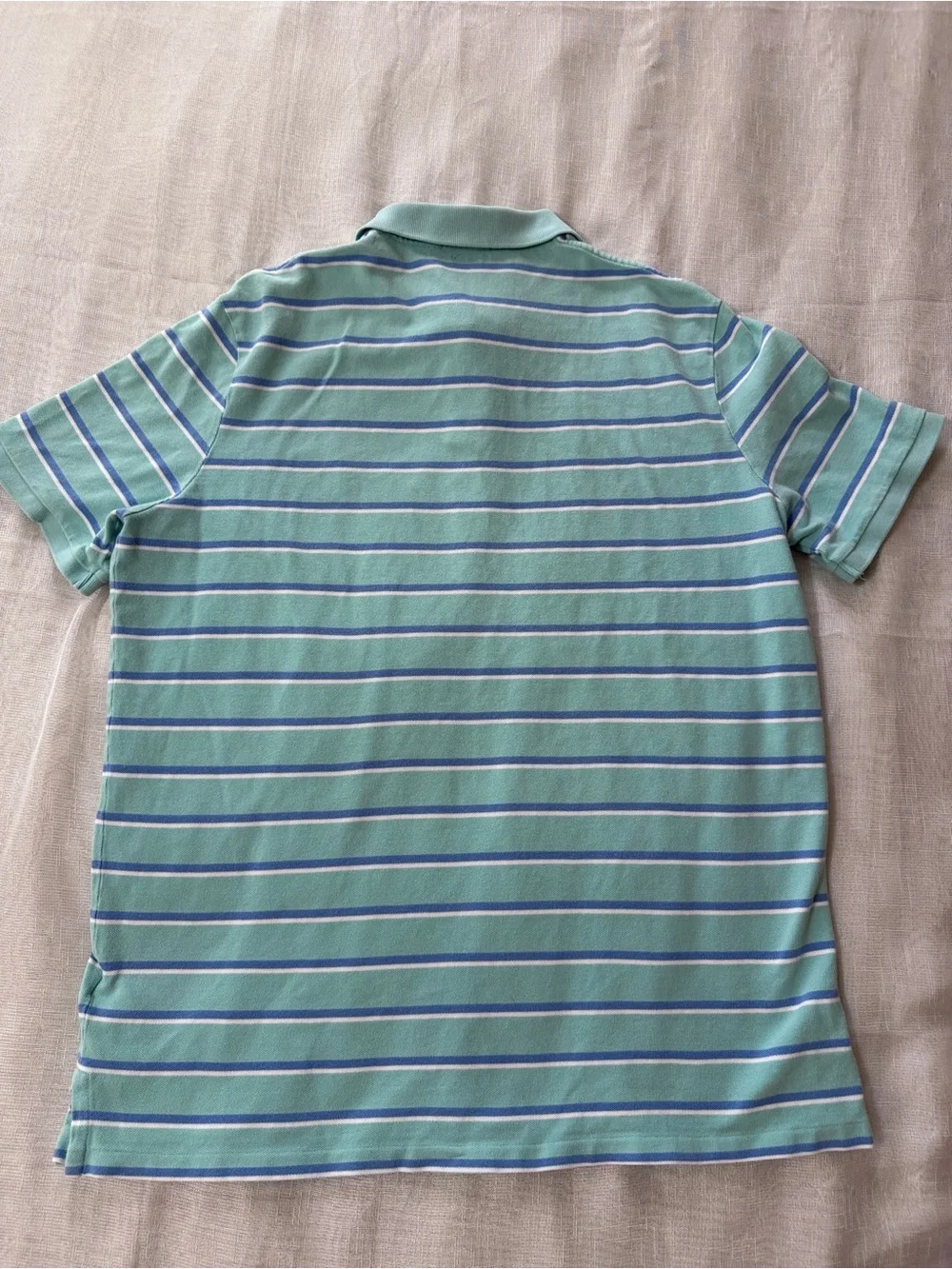 Ralph Lauren Mint Green Polo with Navy & White Stripes